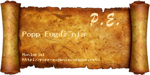 Popp Eugénia névjegykártya